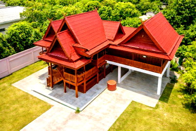 บ้านเดี่ยวให้เช่า : บรรยากาศรีสอร์ตส่วนตัวย บ้านทรงไทยล้านนา 3 นอน 3 น้ำ เชียงใหม่ ดอยสะเก็ด ใกล้เทศบาลตำบลสันปูเลย 900 ม. ใกล้ รร.บ้านป่าขุย 700 ม.