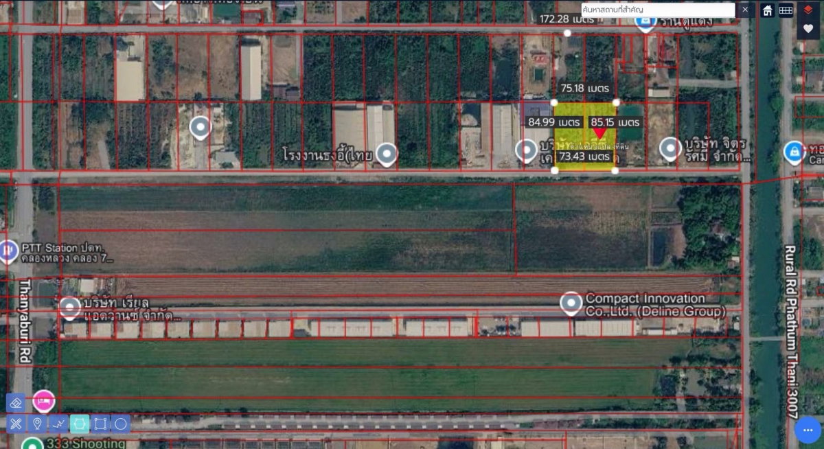 รูป ขาย ที่ดินเปล่า 4 ไร่ คลอง 7 คลองหลวง ปทุมธานี ใกล้ศูนย์กระจายสินค้า Big C เหมาะสร้างโกดัง โรงงาน - รูปที่ 7/9