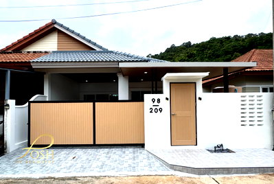 ขายบ้านแฝด : บ้านแฝดชั้นเดียวรีโนเวทใหม่ ทำเลกะทู้ หมู่บ้าน เดอะวัลเล่ย์ กะทู้ ใกล้โรงเรียนขจรเกียรตินานาชาติ (KIS)กับบรรยากาศภูเขาโอบล้อม