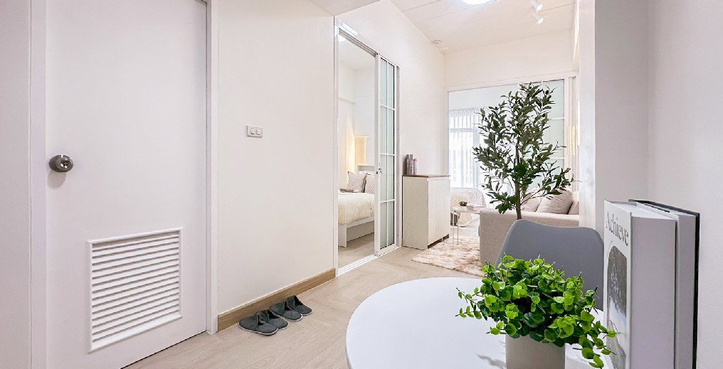 รูป คอนโดห้องกว้างใกล้ 𝗠𝗥𝗧 แยกลำสาลี   โครงการ Corn Condo รามคำแหง40 - รูปที่ 1/31