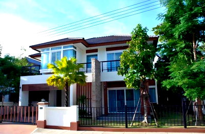 บ้านเดี่ยวให้เช่า : บ้านเดี่ยวให้เช่า โครงการ House & View 3 สันกำแพง เชียงใหม่ ใกล้โรงเรียนนานาชาติ ABS (RA1303) T.0946511456
