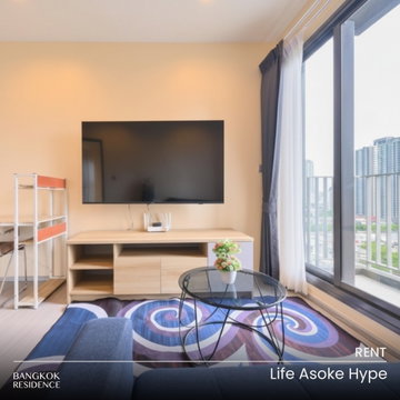 เช่าคอนโด 🏙️ Life Asoke Hype 2นอน 64ตรม 45K 💫 ห้องสวย เฟอร์ครบ  ใกล้ MRT พระราม 9 