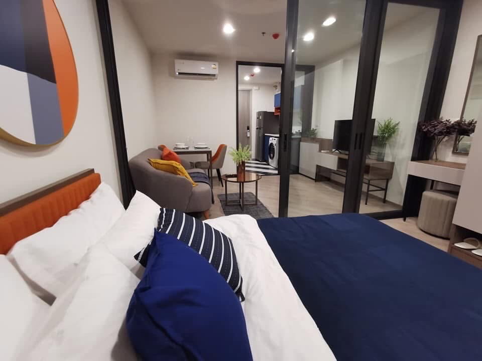 รูป For rent เดอะเบสสะพานใหม่ ห้องกว้างโล่ง 1 นอน 1 น้ำ 1 ห้องรับแขก ขนาด 35 ตรม. เฟอร์ครบ ติดรถไฟฟ้า BTS สถานีสายหยุด  - รูปที่ 10/10