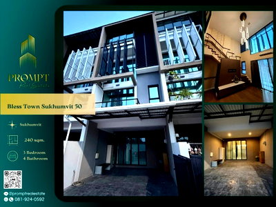 Houses for rent DONKI Mall Thonglor   : AB06012 - Bless Town Sukhumvit 50