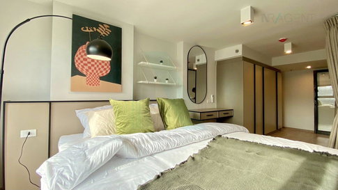 🎉 For Rent Condo IDEO RAMA 9 - ASOKE Building 1, Floor 32,Duplex 2 bed room, Room size 52 sqm