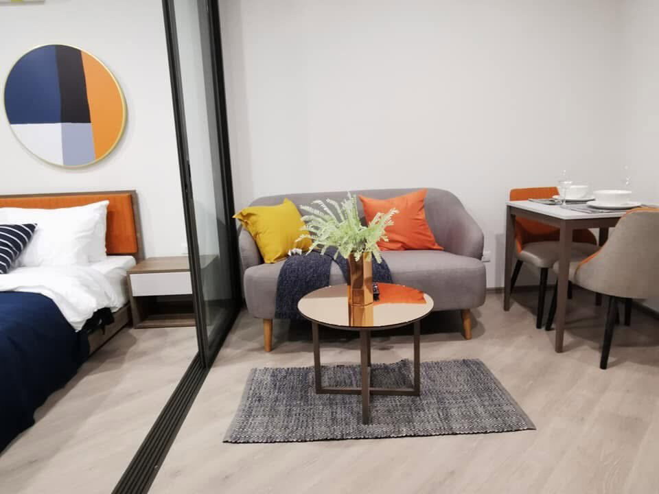 รูป For rent เดอะเบสสะพานใหม่ ห้องกว้างโล่ง 1 นอน 1 น้ำ 1 ห้องรับแขก ขนาด 35 ตรม. เฟอร์ครบ ติดรถไฟฟ้า BTS สถานีสายหยุด  - รูปที่ 2/10
