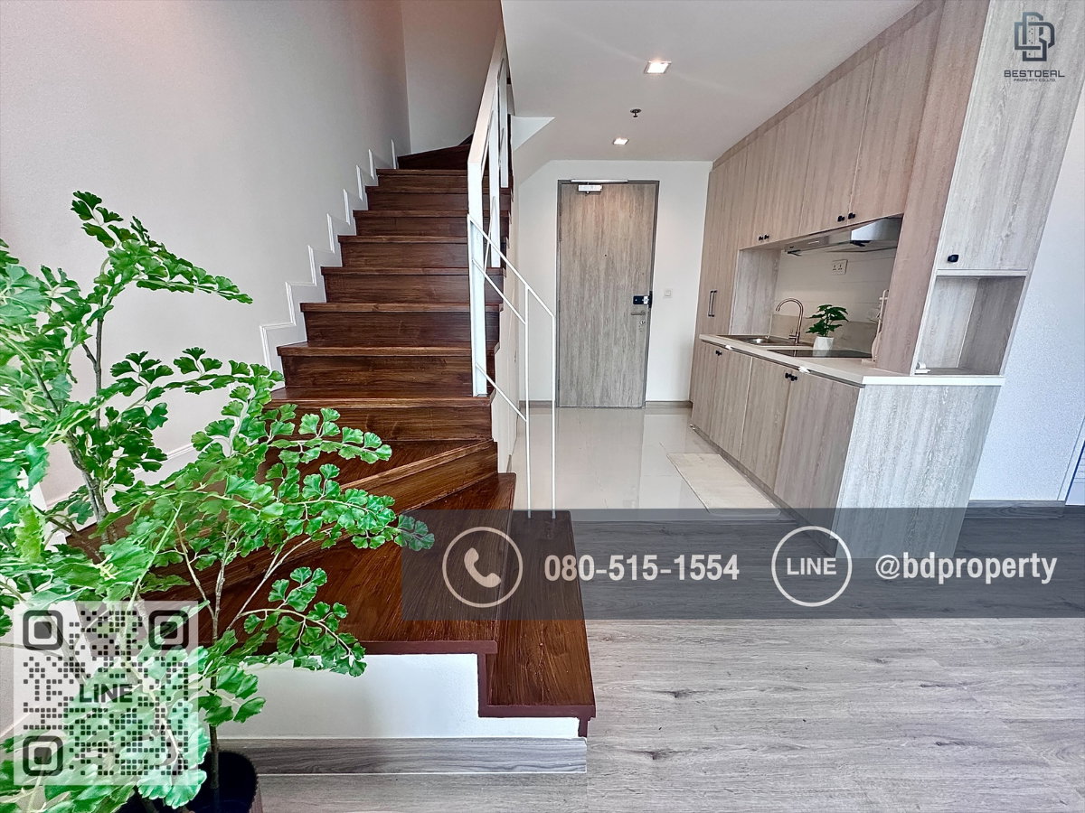 รูป Bestdeal ให้เช่า Duplex 2 Bed ห้องสวย Fully Furnished พร้อมเข้าอยู่ ราคา 27,000 เดือนเท่านั้น ใกล้MRT และ เซ็นทรัลพระราม 9 เพียง 80 ม. - รูปที่ 4/20