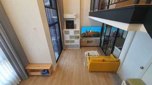 ห้องหรูสไตล์ Sky Loft ชั้น 34 วิวแม่น้ำเจ้าพระยา! แต่งครบ เครื่องซัก+อบผ้าครบ🧺