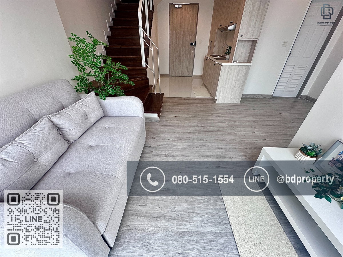 รูป Bestdeal ให้เช่า Duplex 2 Bed ห้องสวย Fully Furnished พร้อมเข้าอยู่ ราคา 27,000 เดือนเท่านั้น ใกล้MRT และ เซ็นทรัลพระราม 9 เพียง 80 ม. - รูปที่ 3/20