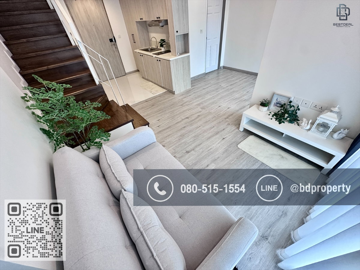 รูป Bestdeal ให้เช่า Duplex 2 Bed ห้องสวย Fully Furnished พร้อมเข้าอยู่ ราคา 27,000 เดือนเท่านั้น ใกล้MRT และ เซ็นทรัลพระราม 9 เพียง 80 ม. - รูปที่ 1/20