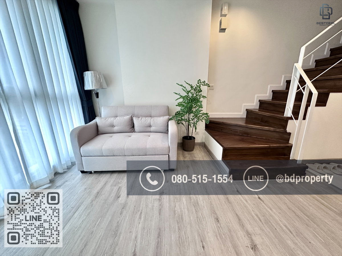 รูป Bestdeal ให้เช่า Duplex 2 Bed ห้องสวย Fully Furnished พร้อมเข้าอยู่ ราคา 27,000 เดือนเท่านั้น ใกล้MRT และ เซ็นทรัลพระราม 9 เพียง 80 ม. - รูปที่ 5/20