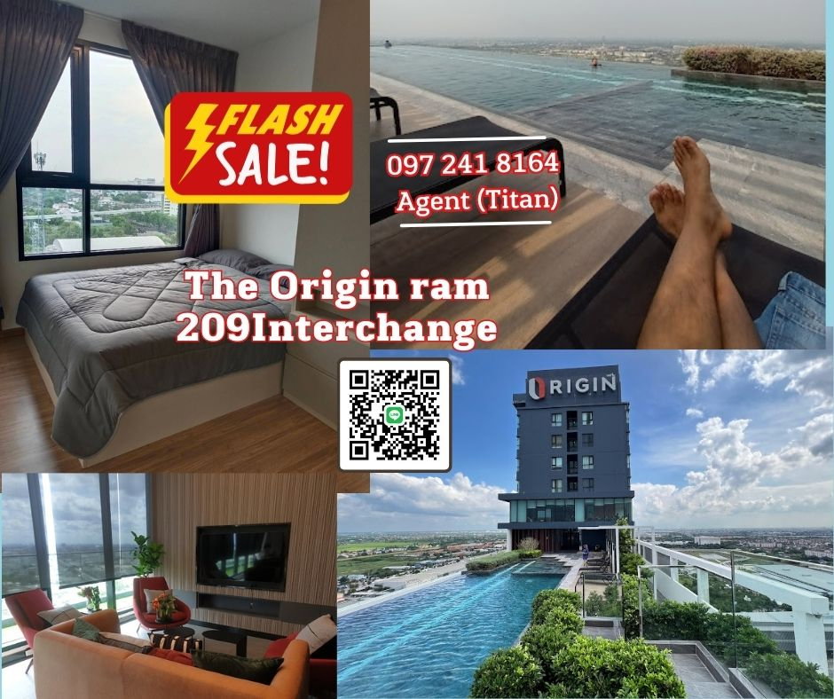 รูป The Origin ram209 (One bed Plus ) ห้องสวยเฟอร์นิเจอร์เครื่องใชไฟฟ้าดี วิวสวย  ราคาพิเศษ - รูปที่ 1/27