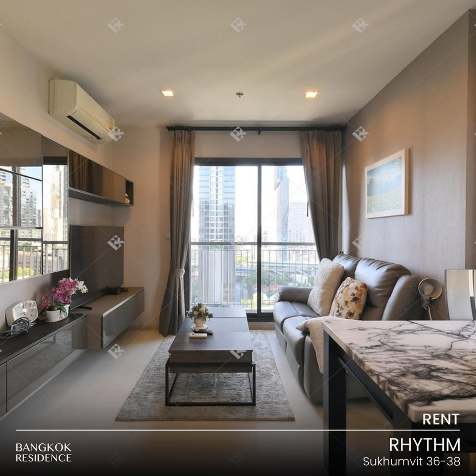 รูป เช่าคอนโด ⭐ Rhythm Sukhumvit 36-38, 1นอน 50ตร.ม. 45k 🌃 ยูนิตสวย วิวโล่ง ใกล้ BTS ทองหล่อ - รูปที่ 1/10