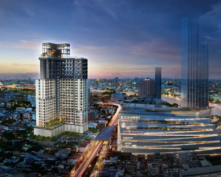 RHYTHM Charoennakhon Iconic ชั้น 10 35 ตร.ม. ทำเลทองตรงข้าม ICONSIAM ใกล้รถไฟฟ้า 