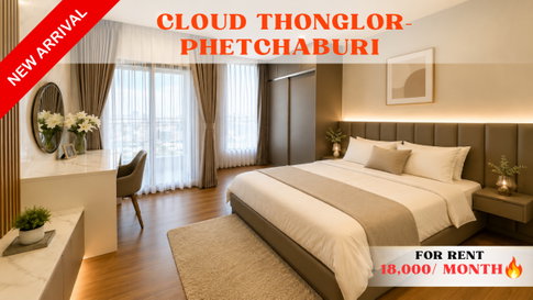 🍀🍀Great Facilities🔥FOR RENT📌CLOUD Thonglor–Phetchaburi (Line: @rent2022) | Prime Location & Shuttle Service 🚐