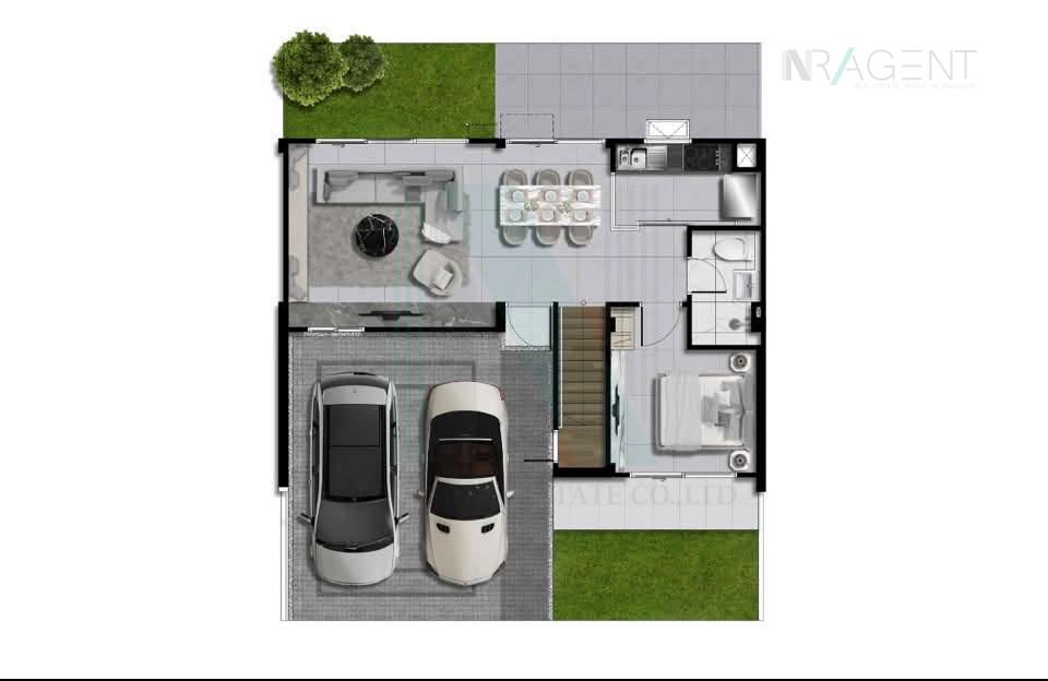 รูป 📌 ให้เช่าทาวน์เฮาส์ 3 ชั้น บ้านกลางเมือง คลาสเซ่ รัชโยธิน 3 ห้องนอน 4 ห้องน้ำ - รูปที่ 3/8