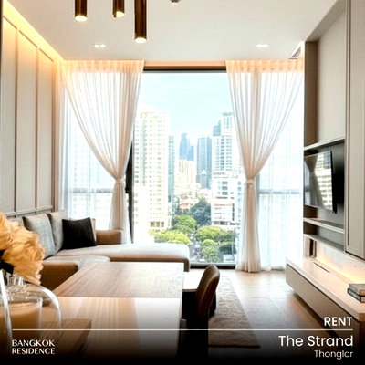 คอนโดให้เช่า : เช่าคอนโด 💎 The Strand Thonglor 1นอน 53.33ตร.ม. 73k  🌠 วิวสวยมาก ใกล้ BTS ทองหล่อ 
