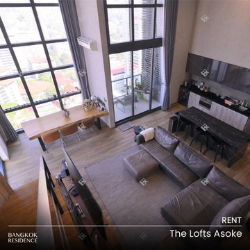 Rental Condo ð The Lofts Asoke, 3BR 145 sq.m. 195K ð Beautiful Unit, Great Price, Near MRT Phetchaburi