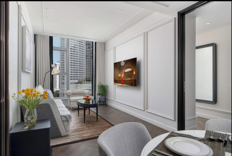 รูป 🔥ให้เช่าด่วน🔥LA CLEF Two - Bedroom Deluxe 75 ตร.ม. ใกล้ BTS ทองหล่อ 150 เมตร ห้องสวยพร้อมเข้าอยู่ - รูปที่ 3/12