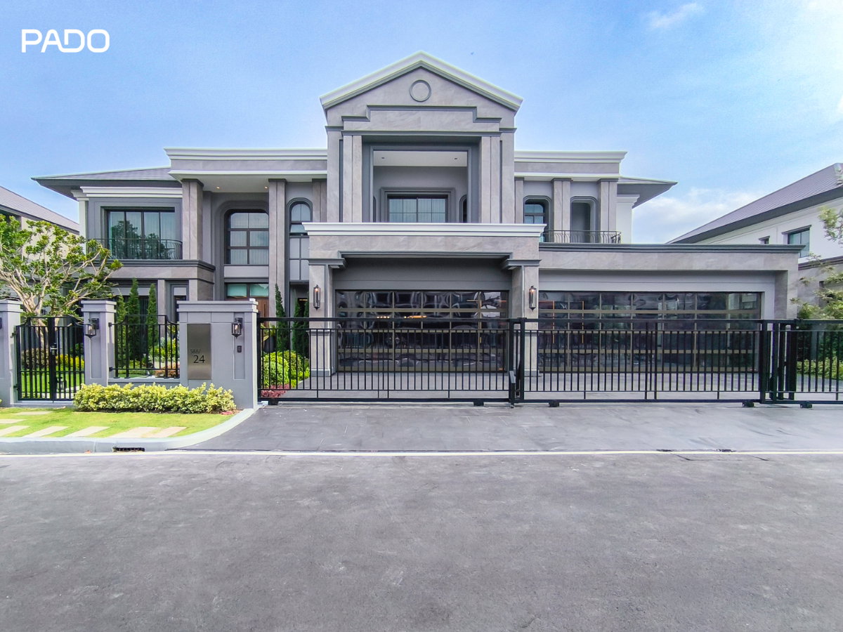 ขายบ้านหรู (หลังตัวอย่าง) Grand Bangkok Boulevard สุขสวัสดิ์ - พระราม 3 , 5 นอน 6 น้ำ , 5 ที่จอดรถ พร้อมสระว่ายน้ำ และ โรงจอดรถซุปเปอร์คาร์