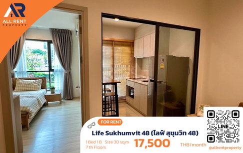 🔥 Life Sukhumvit 48, beautiful room, near BTS Phra Khanong, only 17,500 THB ✨  fully furnished, ready to move in immediately 🏙️