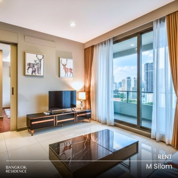 Rental Condo 🐾 M Silom, 1BR 59.5 sq.m. 37K 🐱🐶 Pet-Friendly Unit, Beautiful Unit, Near BTS Chong Nonsi
