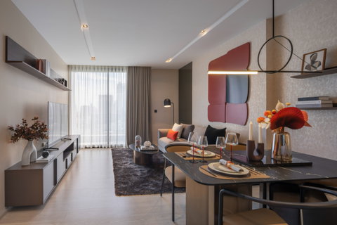 The Room Sukhumvit 38, project price, fully furnished, free expenses, 2 bedrooms, 79 sq m.