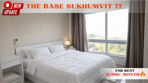 🍀🍀Prime condo location🚆ให้เช่า📌เดอะ เบส สุขุมวิท 77 (Line:@rent2022) ราคาดี พร้อมเข้าอยู่🔖A00509