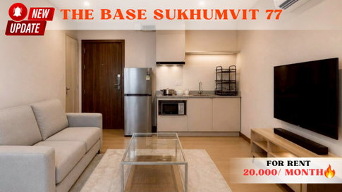 🍀🍀Beautiful condo 🌸 ให้เช่า📌เดอะ เบส สุขุมวิท 77 (Line:@rent2022) ห้องสวย พร้อมเข้าอยู่ 🔖A03899