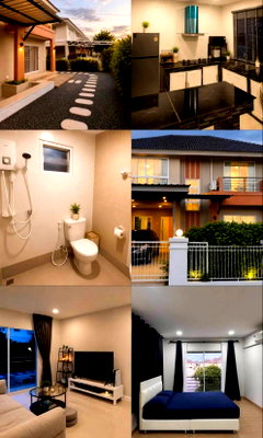 บ้านเดี่ยวให้เช่า : บ้านเดี่ยว 2 ชั้น พร้อมเฟอร์นิเจอร์ครบ ให้เช่า ในหมู่บ้านกาญกนกวิลล์ 5 สันกำแพง จ.เชียงใหม่ (R1323) T.0946511456