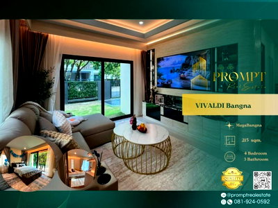 เช่าบ้านเดี่ยว ถนนสุขุมวิท : UV01943 - VIVALDI Bangna : MegaBangna