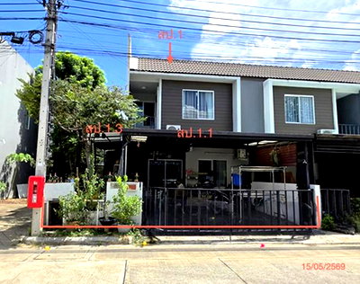ทาวน์โฮม นนทบุรี : ทาวน์เฮ้าส์ 27.1 ตร.วา เดอะคัลเลอร์ พรีเมี่ยม วงแหวน-ราชพฤกษ์ บางบัวทอง นนทบุรี 2.5M