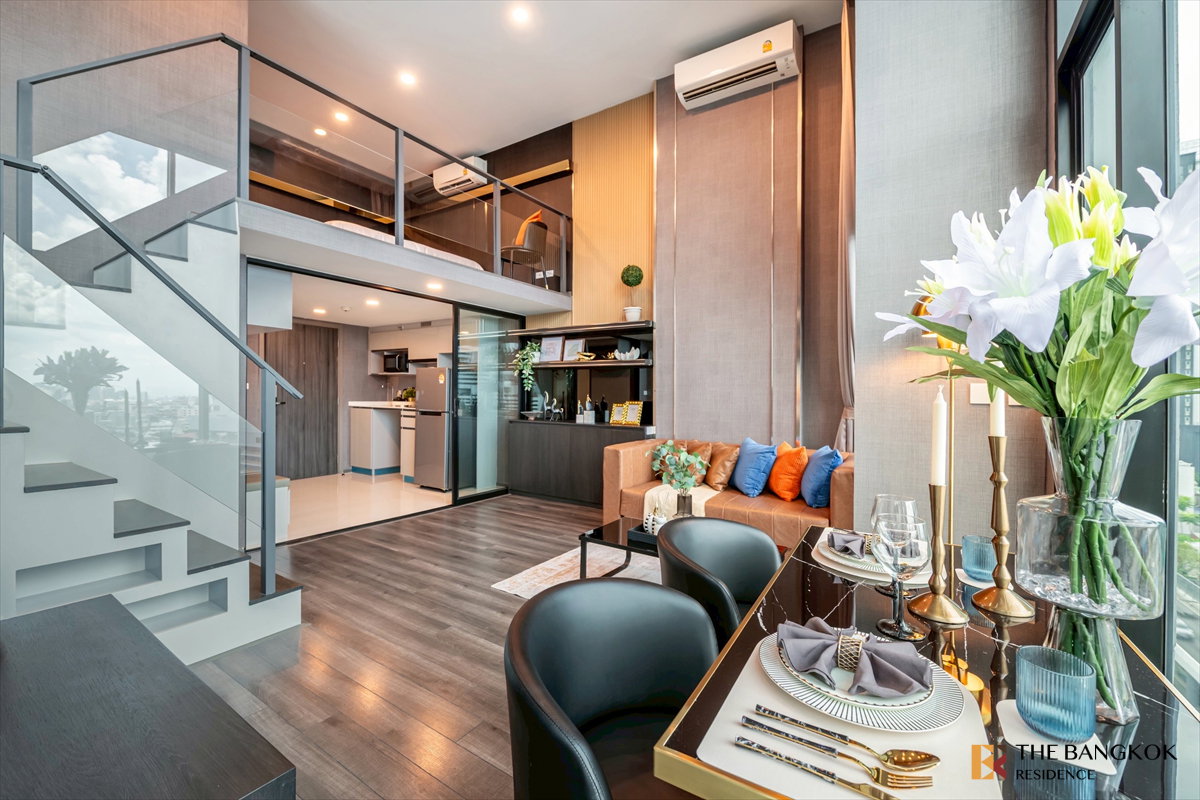 รูป ✨ Duplex เพดานสูง แต่งครบ วิวเมือง ✨ ใจกลาง New CBD, KnightsBridge Space Rama 9  ใกล้ MRT พระราม 9 - รูปที่ 2/7