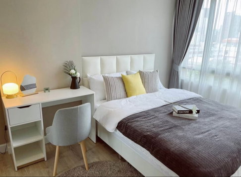 S224📌 Condo for rent: Metro Luxe Ratchada, ready to move in. Near MRT Huai Khwang and Sutthisan. Fully furnished with appliances.