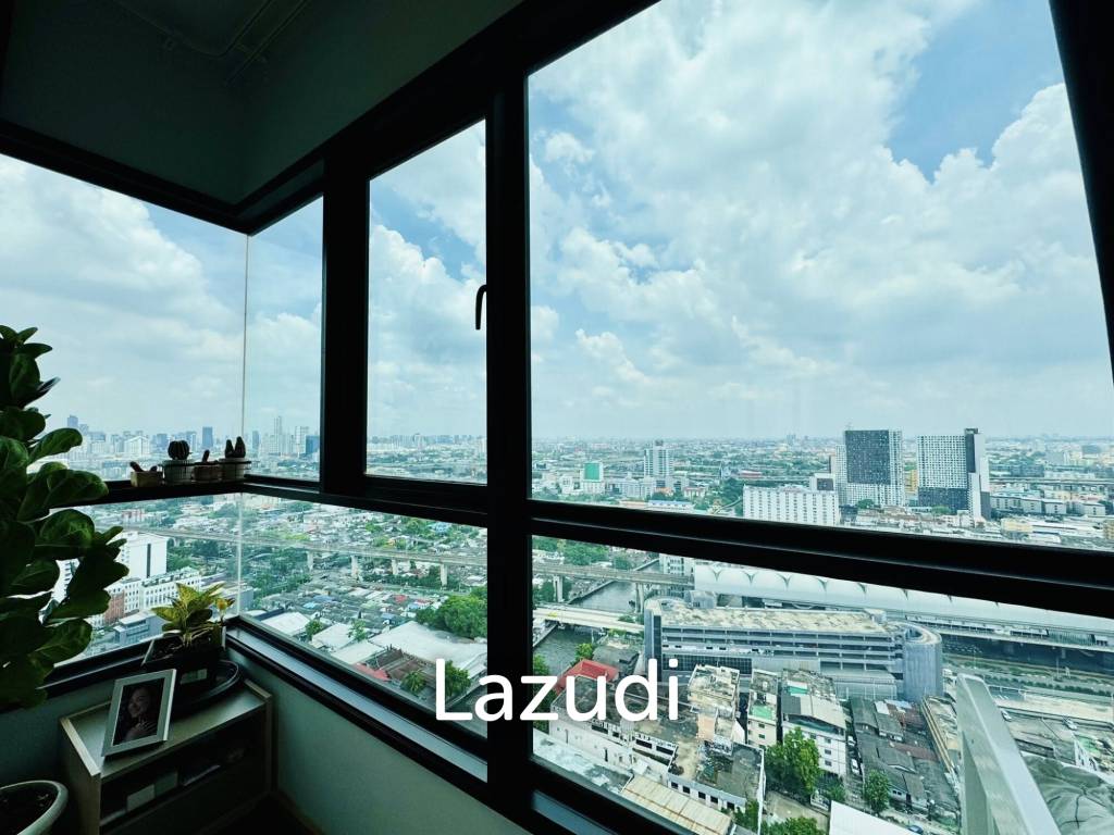 รูป 49 sqm high floor condo with skyline view in Bang Kapi Bangkok - รูปที่ 5/7