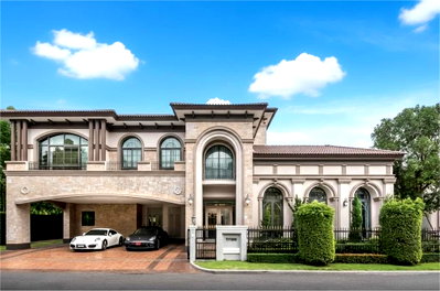 ขายบ้านเดี่ยว : ขาย บ้านเดี่ยวคฤหาสน์ Super Luxury เดอะ แกรนด์ ปิ่นเกล้า-อัลพีน่า บ้านตัวอย่างหลังใหญ่ที่สุดในโครงการ พร้อมเข้าอยู่ (H6922)