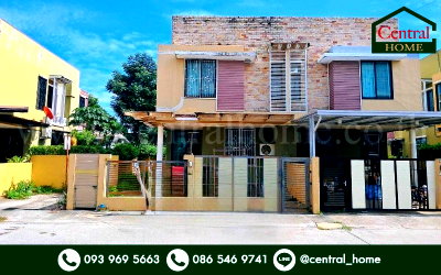 บ้านแฝด บางเสาธง สมุทรปราการ : บ้านแฝด ร็อคการ์เด้นท์ แอร์พอร์ต เฟส 2 สำหรับซื้อลงทุนรีโนเวท ถูกสุดในโครงการ