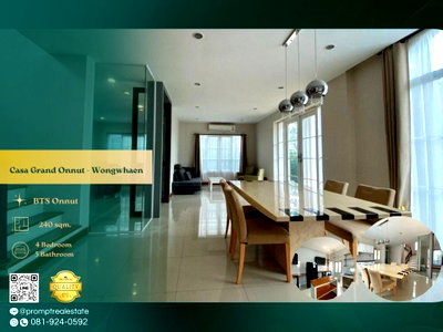 Houses for rent : CD03861 - Casa Grand Onnut - Wongwhaen : BTS Onnut 