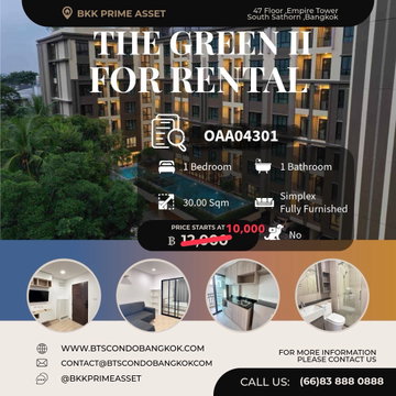 ✅เพียง 5 นาที ถึงบีทีเอสปุณวิถี ใกล้ห้าง ใกล้ตลาด □■ The Green II Sukhumvit 101 1BR  1BH 30 sq.m nice built-in decoration for  Rental  ■□