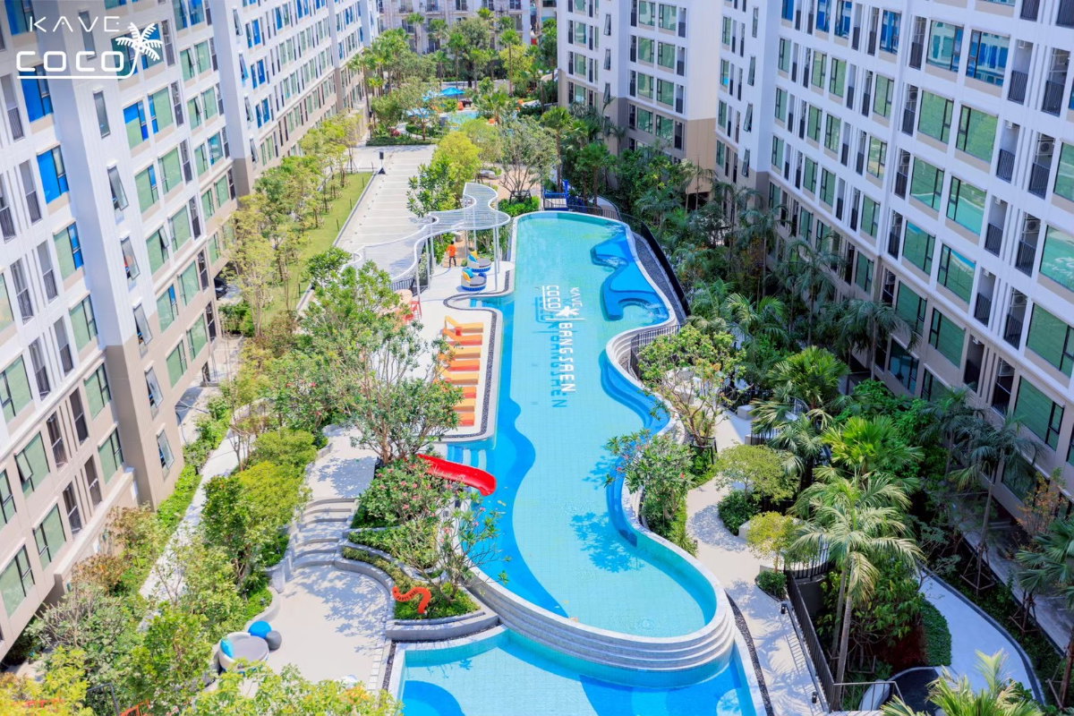 ​🏊 ส่วนกลางใหญ่ที่สุดในบางแสน 2 สระ 3 โซน อลังการฟีลรีสอร์ต! เคฟ โคโค่ บางแสน ติด ม.บูรพา เริ่ม 1.79 ลบ.* ทัก Line: @condowsr