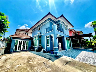 เช่าบ้านเดี่ยว บุญถาวร เกษตรนวมินทร์ : บ้านเดี่ยว สวย ม.ฟ้ากรีนปาร์ค ลาดพร้าว101 78ตรว. ที่จอดเยอะ แอทไลน์ paolin1
