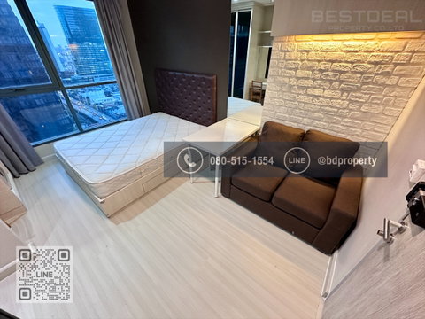 Bestdeal ให้เช่า Studio 22ตรม.ราคา 14,000/เดือนเท่านั้น เฟอร์นิเจอร์และเครื่องใช้ไฟฟ้าครบ “IDEO MOBI RAMA 9” ใกล้MRT และ เซ็นทรัลพระราม 9 เพียง 80 ม.