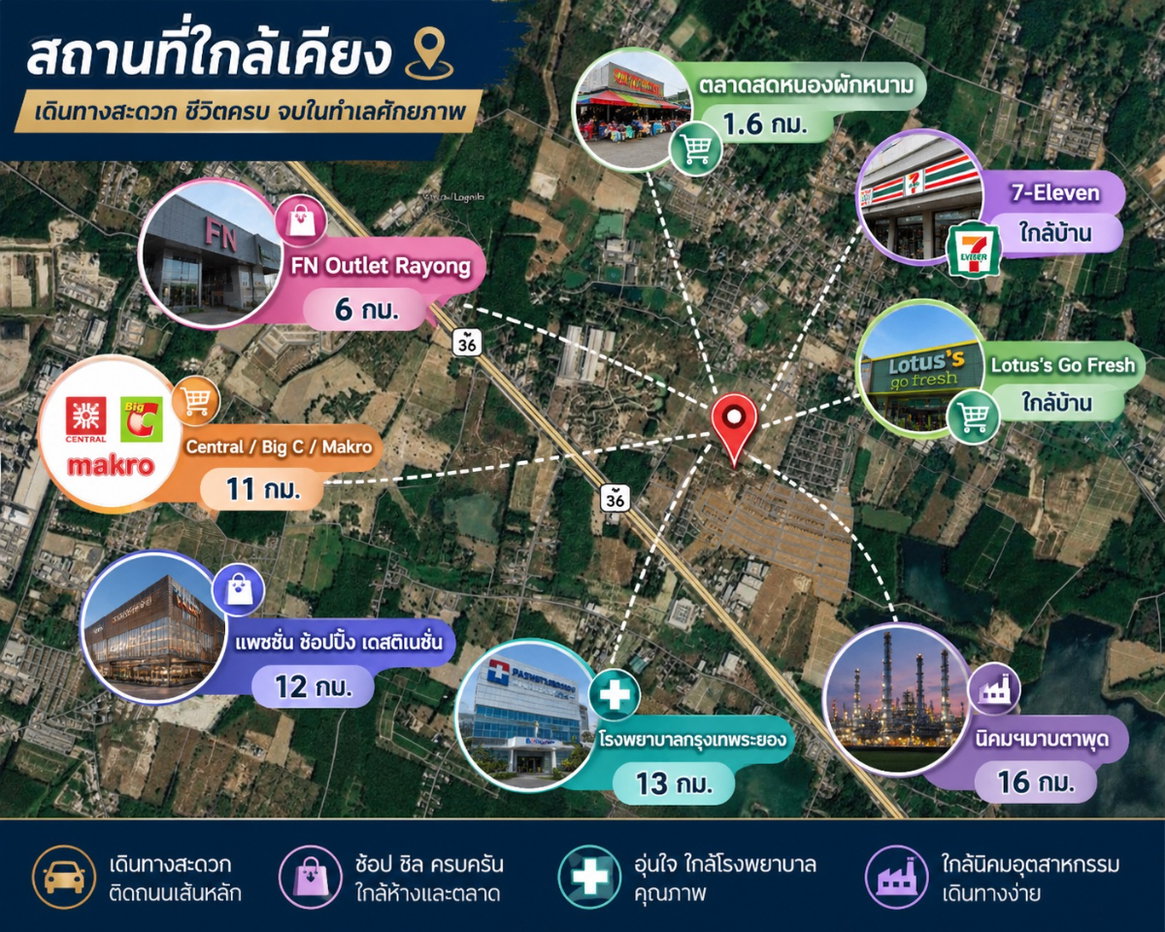 รูป ขายบ้านเดี่ยว 2 ชั้น หลังมุม 64 ตร.ว. ใกล้ FN Outlet หมู่บ้านศักดิ์สายธารเพลส มาบข่า ระยอง  - รูปที่ 15/16