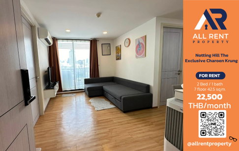 🔥 2 Bedrooms for under 23K! Notting Hill The Exclusive Charoen Krung, only 22,500 THB/month, ready to move in! 🏙️✨