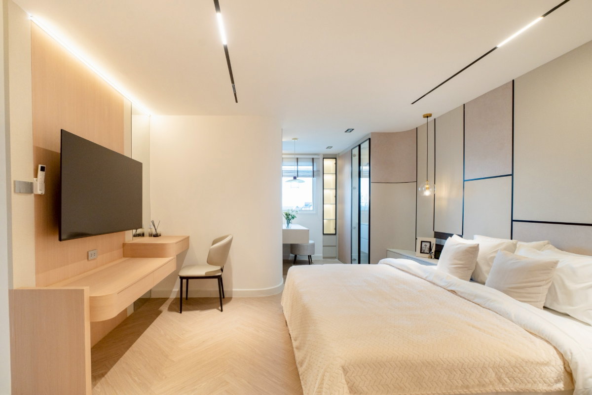 รูป  คอนโด Penthouse ห้องมุมสุดพิเศษ บนทำเลย่านเศรษฐกิจของเชียงใหม่   #C1MG100287 - รูปที่ 20/40