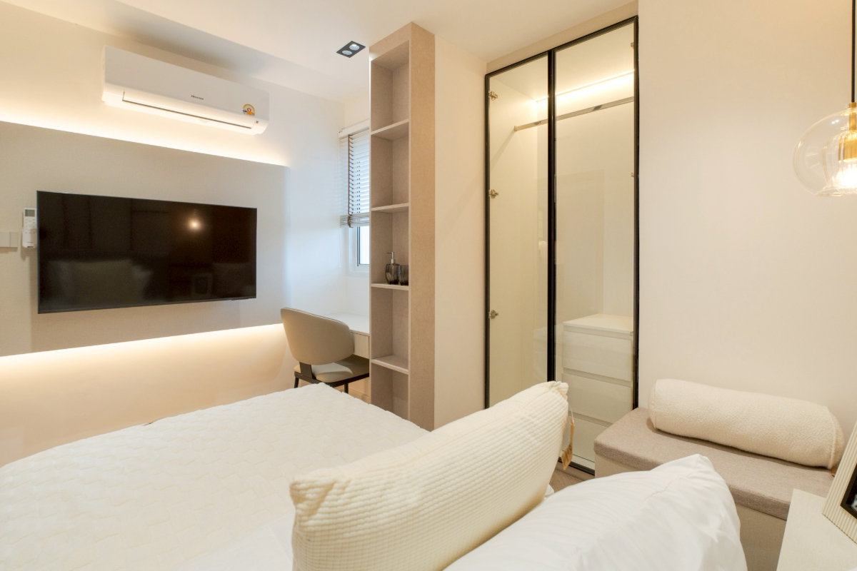 รูป  คอนโด Penthouse ห้องมุมสุดพิเศษ บนทำเลย่านเศรษฐกิจของเชียงใหม่   #C1MG100287 - รูปที่ 23/40