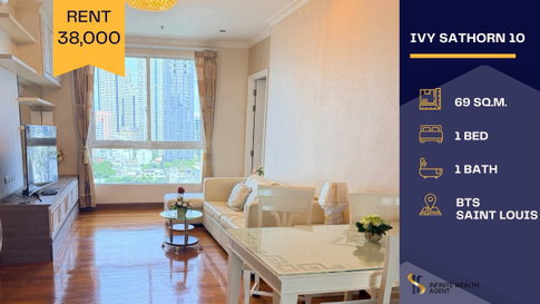 ✨ แรร์ไอเทมมี 1เดียว! | Ivy Sathorn 2นอน2น้ำ 69ตร.ม. ชั้นสูง วิวมหานคร แต่งหรู | เช่า 38K (ต่อรองได้) • นัดชมฟรี ทักด่วน! ⚡