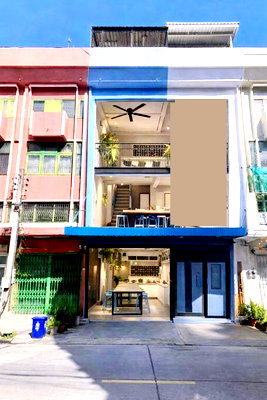 Townhouses for rent โลตัสเอ็กเพลส(สุทธิสาร) : Kasetsart University, near BTS Sena 382 m. Major Ratchayothin 702 m. Building 4 floors, 7 bedrooms, Ratchadaphisek, Phahonyothin 33-41, 5 bathrooms.