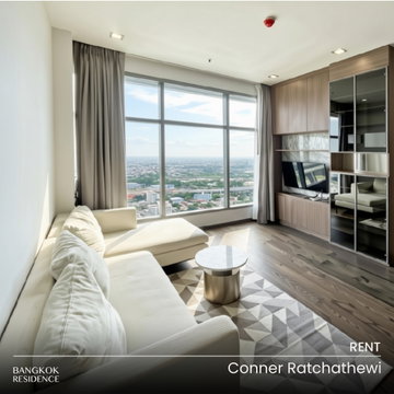 Rental Condo 💎 Conner Ratchathewi, 2BR 51 sq.m. 39K 💫 Beautiful High Floor Unit, Near BTS Ratchathewi