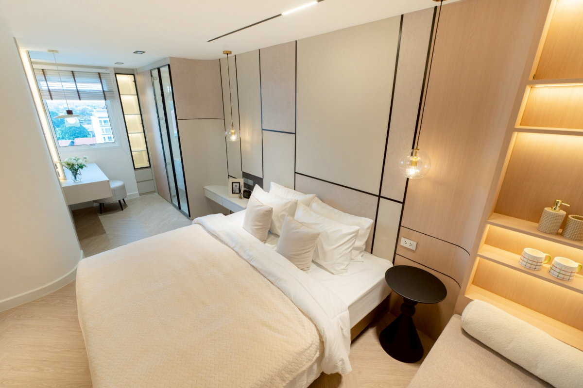 รูป  คอนโด Penthouse ห้องมุมสุดพิเศษ บนทำเลย่านเศรษฐกิจของเชียงใหม่   #C1MG100287 - รูปที่ 26/40